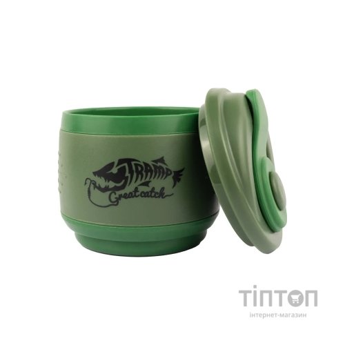 Чашка туристична Tramp силіконова з кришкою 350мл Оливкова (UTRC-082-olive)