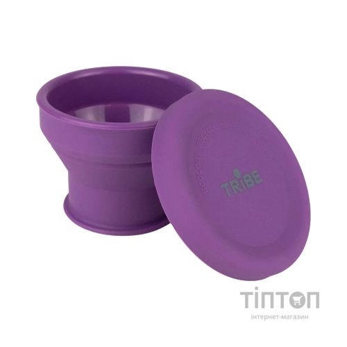 Чашка туристична Tribe Collapsible Shot 90 мл з кришкою, plum (T-FF-0030-plum)
