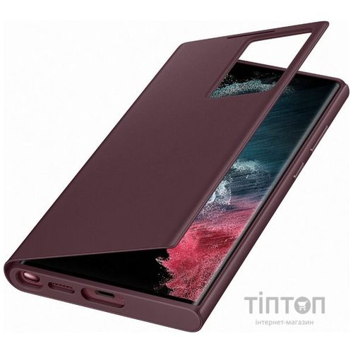 Чохол до моб. телефона Samsung Smart Clear View Cover Galaxy S22 Ultra Burgundy (EF-ZS908CEEGRU)
