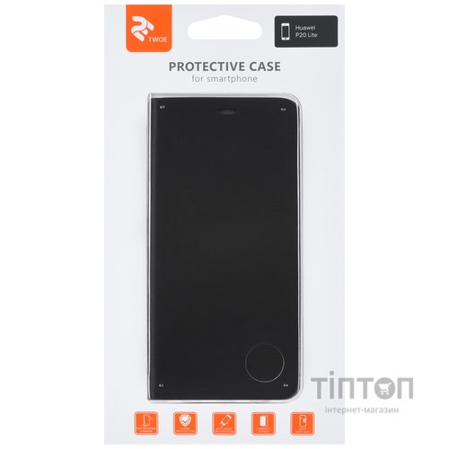 Чохол до моб. телефона 2E Huawei P20, Folio Black (2E-H-P20-18-MCFLB)
