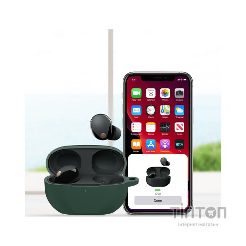 Чохол для навушників BeCover Silicon для Sony WF-1000XM5 Dark Green (710182)