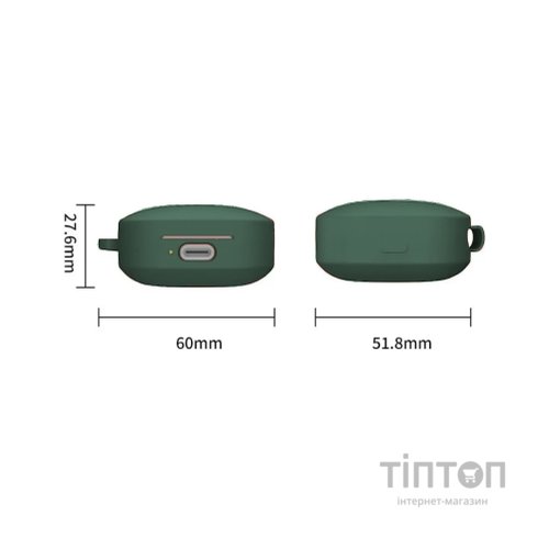 Чохол для навушників BeCover Silicon для Xiaomi Redmi Buds 6 Active Dark Green (712014)