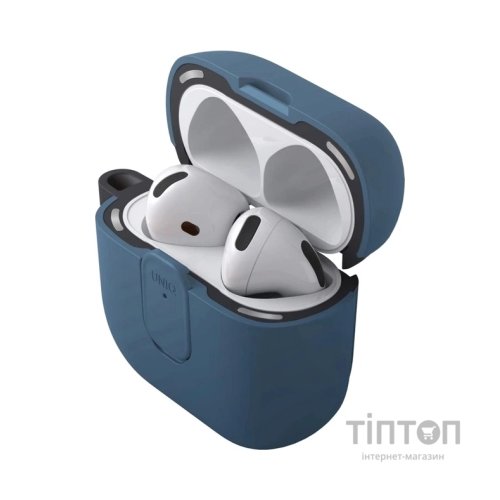 Чохол для навушників Uniq Clyde для AirPods 4 Lock Case Blue (8886463693209)