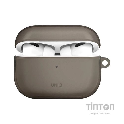 Чохол для навушників Uniq Glase AirPods Pro 2 gen Glossy Smoke (8886463683590)