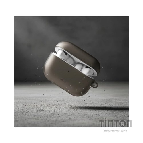 Чохол для навушників Uniq Glase AirPods Pro 2 gen Glossy Smoke (8886463683590)