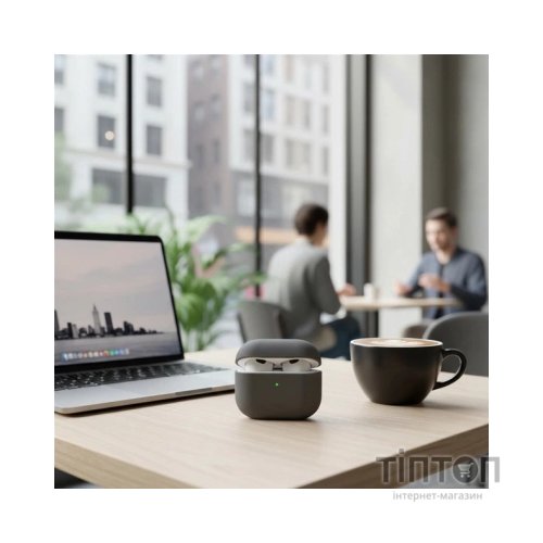 Чохол для навушників Uniq Lino AirPods 4 Silicone Ash Grey (8886463691373)
