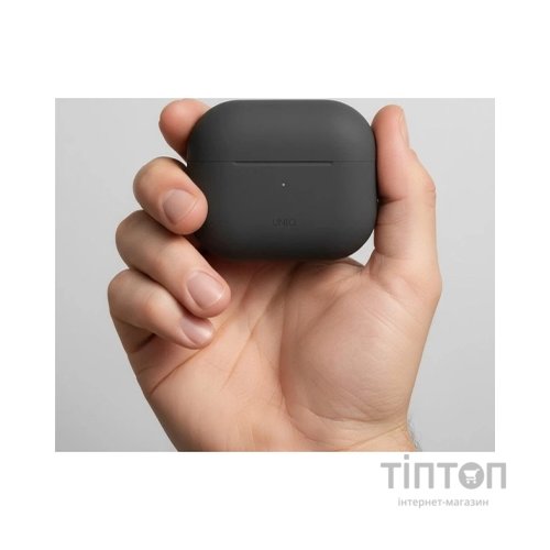 Чохол для навушників Uniq Lino AirPods 4 Silicone Ash Grey (8886463691373)