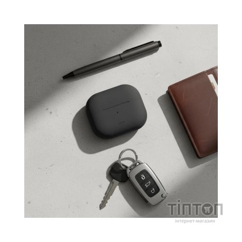 Чохол для навушників Uniq Lino AirPods 4 Silicone Ash Grey (8886463691373)