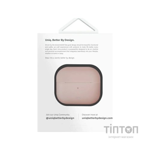 Чохол для навушників Uniq Lino AirPods 4 Silicone Pink Blush (8886463691380)