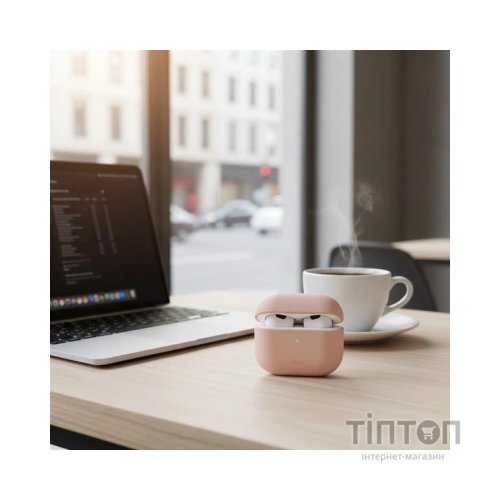 Чохол для навушників Uniq Lino AirPods 4 Silicone Pink Blush (8886463691380)