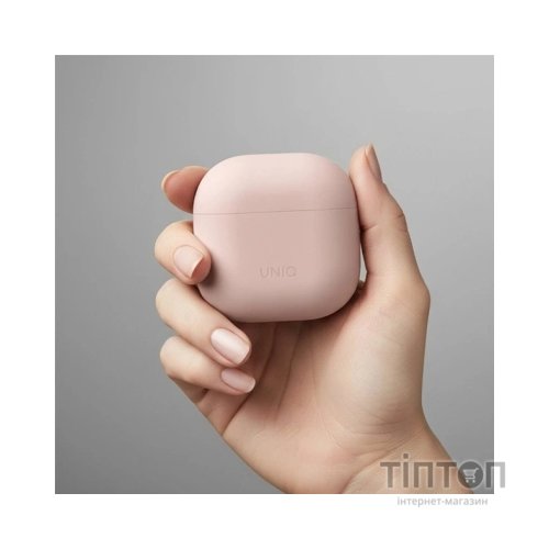 Чохол для навушників Uniq Lino AirPods 4 Silicone Pink Blush (8886463691380)