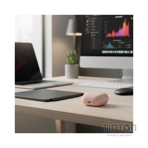 Чохол для навушників Uniq Lino AirPods 4 Silicone Pink Blush (8886463691380)