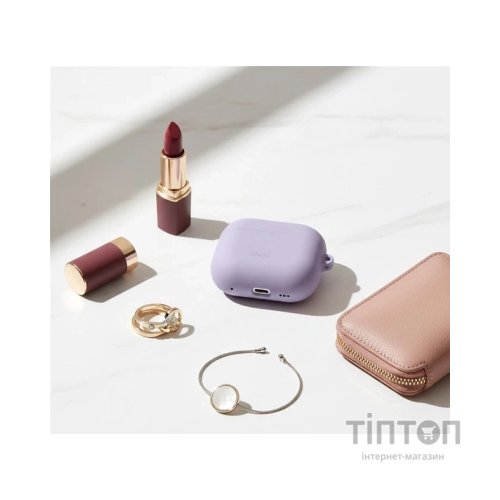 Чохол для навушників Uniq Lino AirPods Pro 2 gen Silicone Lilac lavender (8886463683569)