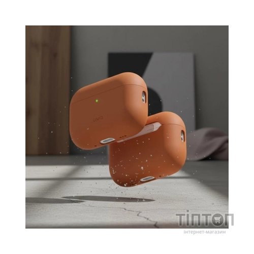Чохол для навушників Uniq Lino для AirPods Pro 3 gen Silicone Orange (8886463696903)