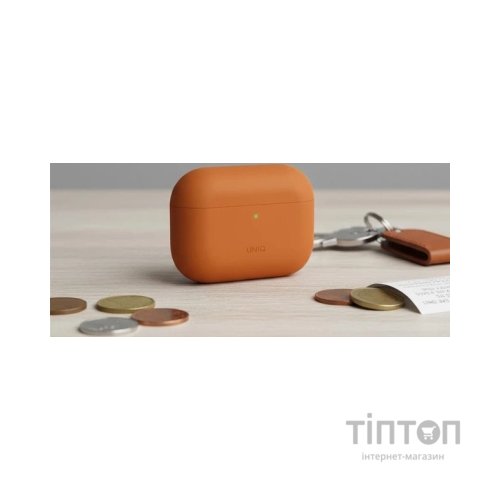 Чохол для навушників Uniq Lino для AirPods Pro 3 gen Silicone Orange (8886463696903)