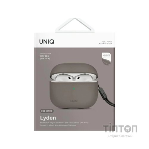 Чохол для навушників Uniq Lyden DS AirPods 4 Flint Grey (8886463691335)
