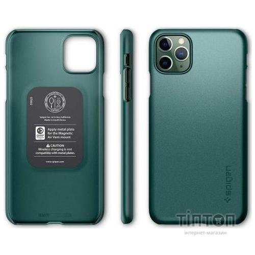 Чохол до мобільного телефона Spigen iPhone 11 Pro Max Thin Fit, Midnight Green (ACS00410)