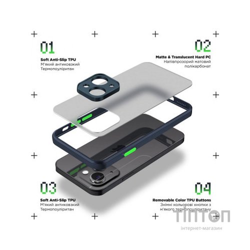 Чохол до мобільного телефона Armorstandart Frosted Matte Realme C51/C53 Navy Blue (ARM72390)