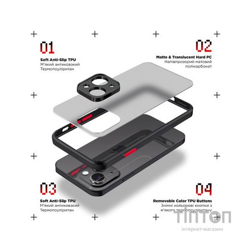 Чохол до мобільного телефона Armorstandart Frosted Matte Samsung A15 4G (A155) / A15 5G Black (ARM72514)