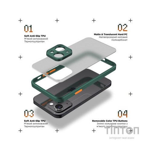 Чохол до мобільного телефона Armorstandart Frosted Matte Samsung A25 5G (A256) Dark Green (ARM69691)