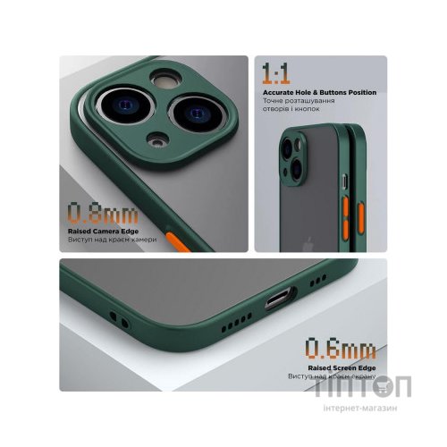 Чохол до мобільного телефона Armorstandart Frosted Matte Xiaomi Redmi 13C / Poco C65 Dark Green (ARM72511)
