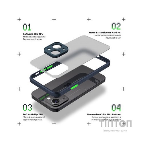 Чохол до мобільного телефона Armorstandart Frosted Matte Xiaomi Redmi Note 13 4G Navy Blue (ARM73356)