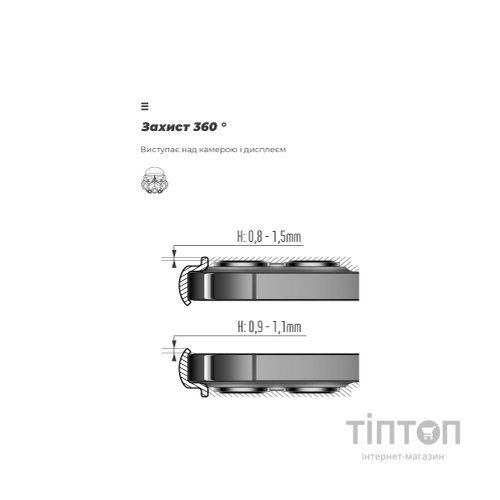 Чохол до мобільного телефона Armorstandart ICON Realme C63 4G / C61 4G Camera cover Black (ARM78459)