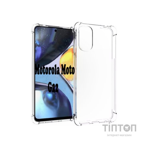 Чохол до мобільного телефона BeCover Anti-Shock Motorola Moto G22 Clear (707881)