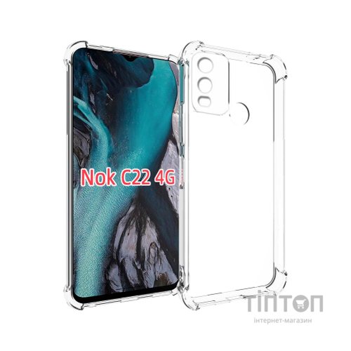 Чохол до мобільного телефона BeCover Anti-Shock Nokia C22 Clear (709829)