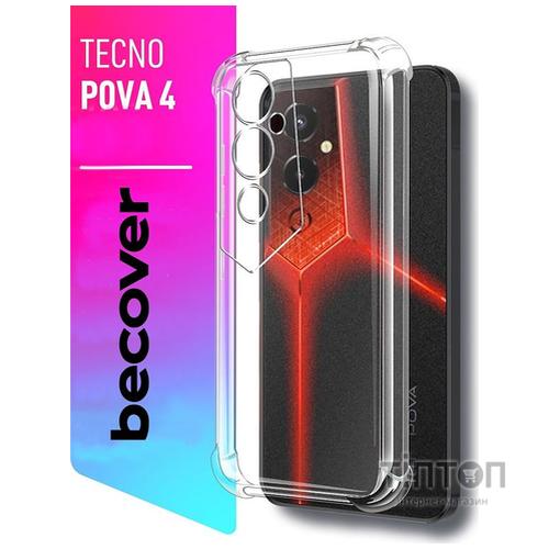 Чохол до мобільного телефона BeCover Anti-Shock Tecno POVA 4 (LG7n) Clear (708903)