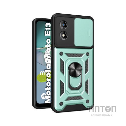 Чохол до мобільного телефона BeCover Military Motorola Moto E13 Dark Green (709103)