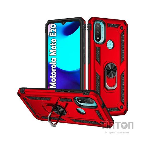 Чохол до мобільного телефона BeCover Military Motorola Moto E20 Red (708835)