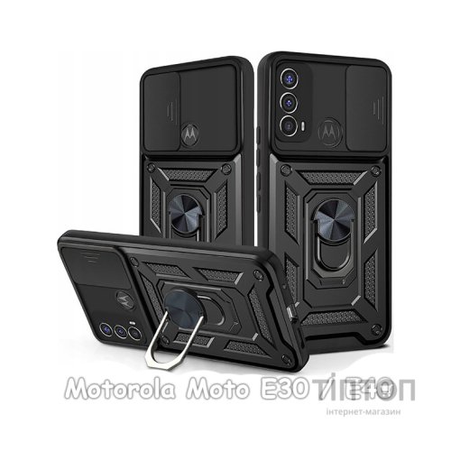 Чохол до мобільного телефона BeCover Military Motorola Moto E30 / E40 Black (708182)