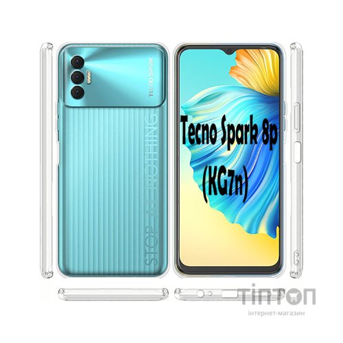 Чохол до мобільного телефона BeCover Tecno Spark 8p (KG7n) Transparancy (707628)