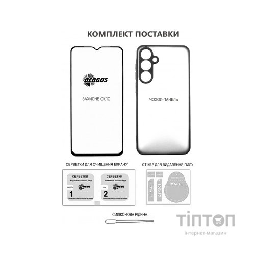 Чохол до мобільного телефона Dengos Carbon Kit for Samsung Galaxy A07 case + glass Black (DG-KM-162)