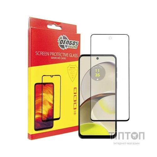 Чохол до мобільного телефона Dengos Kit for Motorola G14 case + glass (Black) (DG-KM-48)