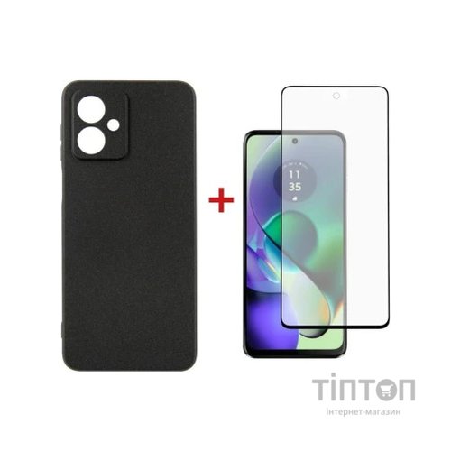Чохол до мобільного телефона Dengos Kit for Motorola G54 case + glass (Black) (DG-KM-50)