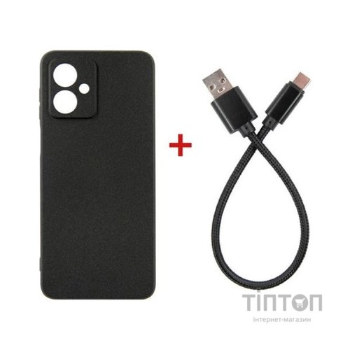 Чохол до мобільного телефона Dengos Kit for Motorola G54 case + glass DENGOS (Black) (DG-CC-01)