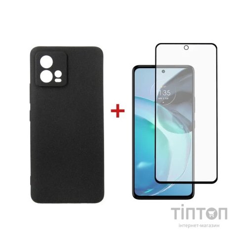 Чохол до мобільного телефона Dengos Kit for Motorola G72 case + glass (Black) (DG-KM-51)
