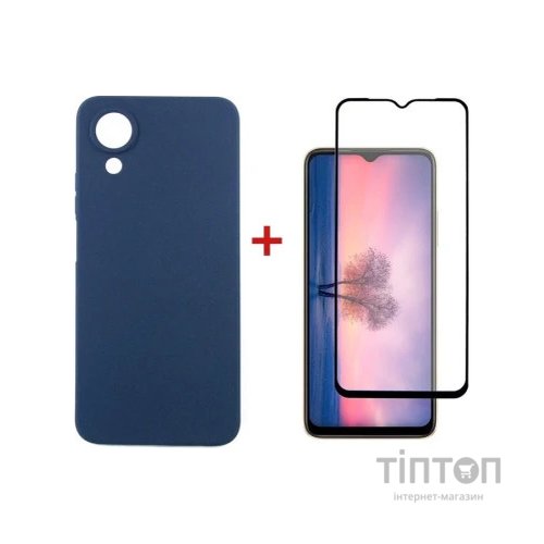 Чохол до мобільного телефона Dengos Kit for OPPO A17K case + glass (Blue) (DG-KM-02)