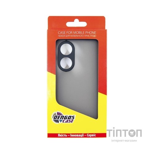 Чохол до мобільного телефона Dengos Kit for OPPO A58 4G case + glass (Black) (DG-KM-36)