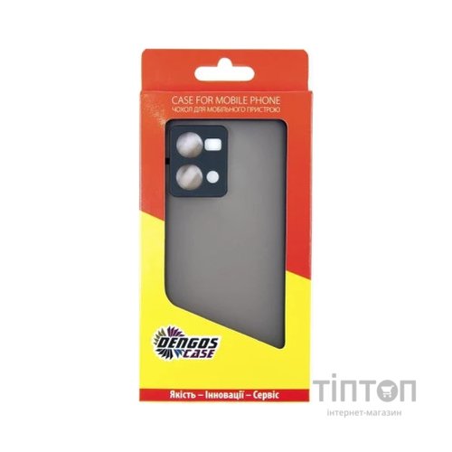 Чохол до мобільного телефона Dengos Kit for OPPO Reno 7 4g case + glass (Black) (DG-KM-32)
