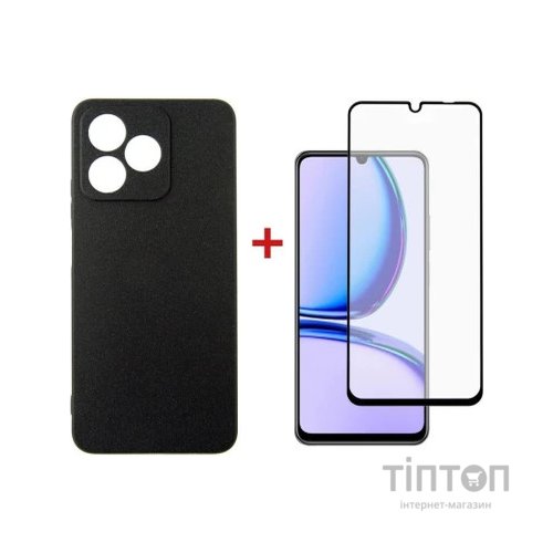Чохол до мобільного телефона Dengos Kit for Realme C53 case + glass (Black) (DG-KM-47)