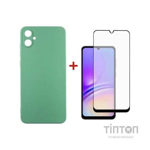 Чохол до мобільного телефона Dengos Kit for Samsung Galaxy A05 (A055) case + glass (Mint) (DG-KM-08)