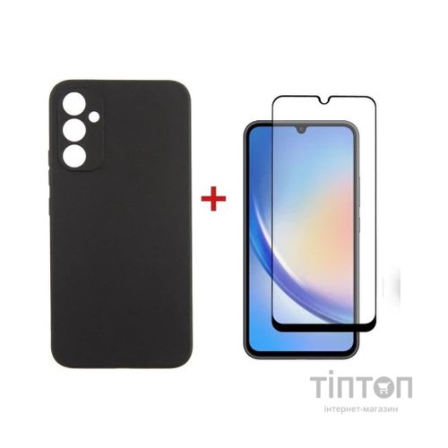 Чохол до мобільного телефона Dengos Kit for Samsung Galaxy A34 5G case + glass (Black) (DG-KM-41)