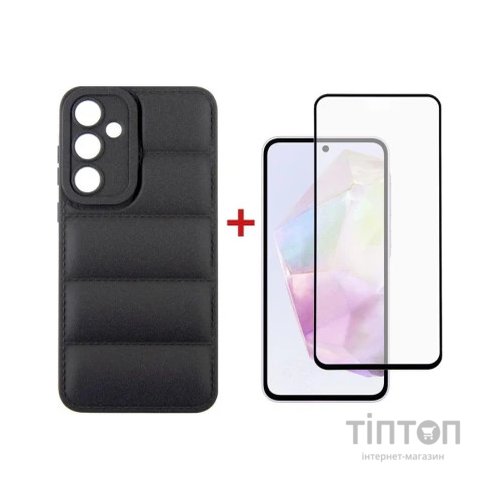 Чохол до мобільного телефона Dengos Kit for Samsung Galaxy A35 5G case + glass (Black) (DG-KM-56)