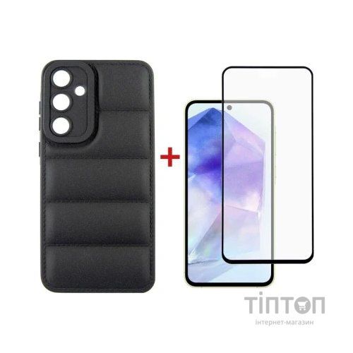 Чохол до мобільного телефона Dengos Kit for Samsung Galaxy A55 5G case + glass (Black) (DG-KM-57)