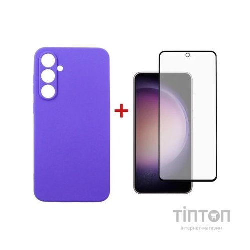 Чохол до мобільного телефона Dengos Kit for Samsung Galaxy S23 FE case + glass (Purple) (DG-KM-12)