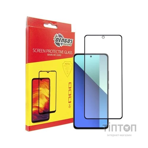 Чохол до мобільного телефона Dengos Kit for Xiaomi Redmi Note 13 4G case + glass (Black) (DG-KM-66)