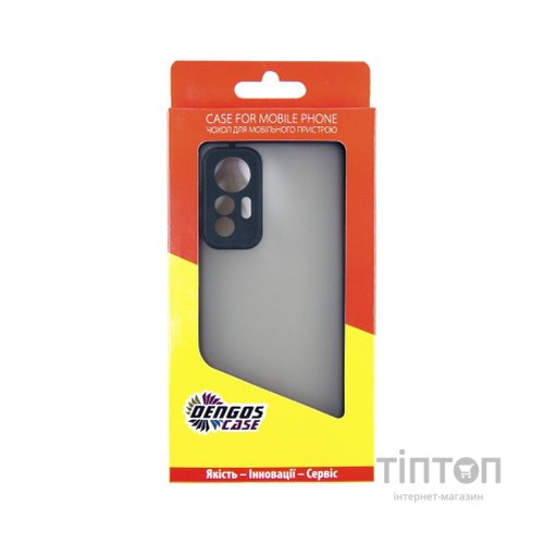 Чохол до мобільного телефона Dengos Matte Xiaomi 12 Lite (black) (DG-TPU-MATT-127)